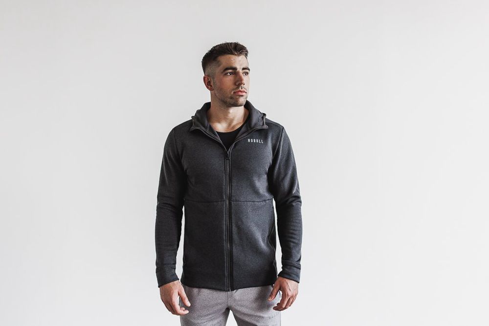 Sweat À Capuche NOBULL Homme Grise - NOBULL Performance Zip-Up,France (5047-YWXAU)